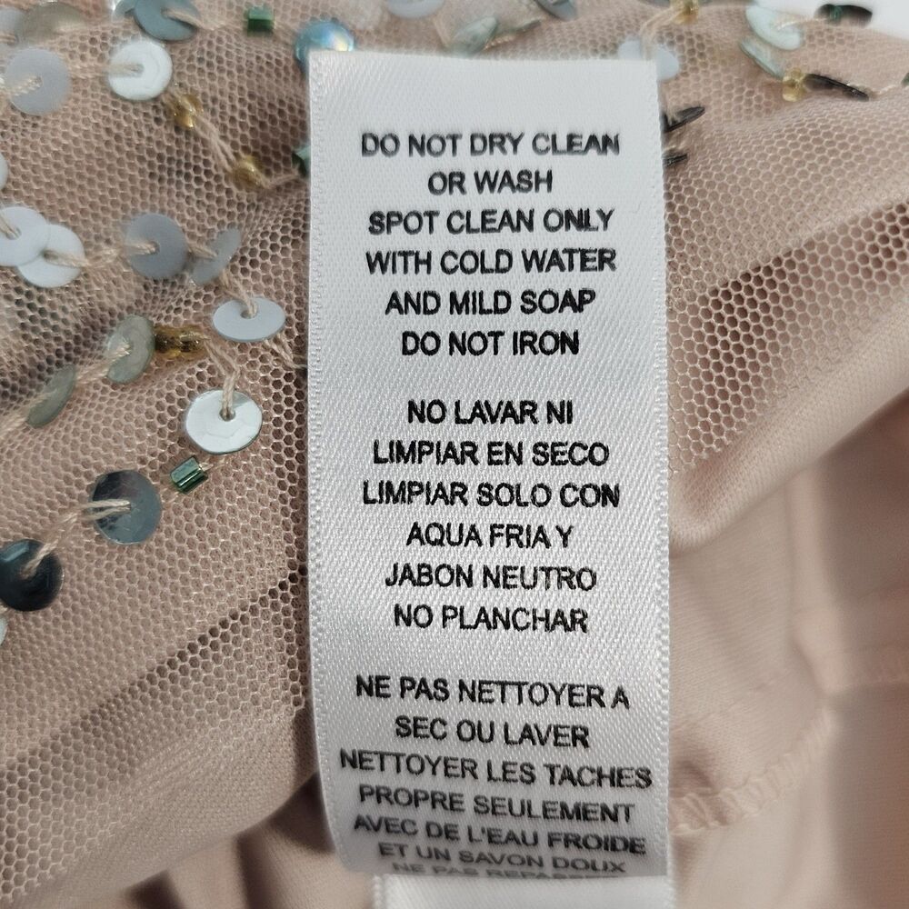 Gianni Bini A Walk In The Park Floral Yellow Sequins Midi Dress Size 4 V-neck - Picture 6 of 12
